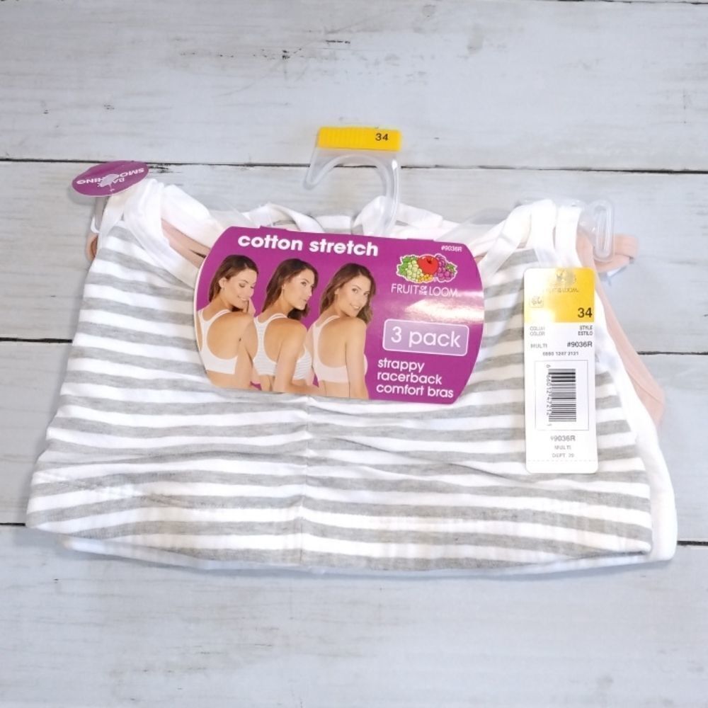 Cotton Stretch Strappy Racerback Bra's